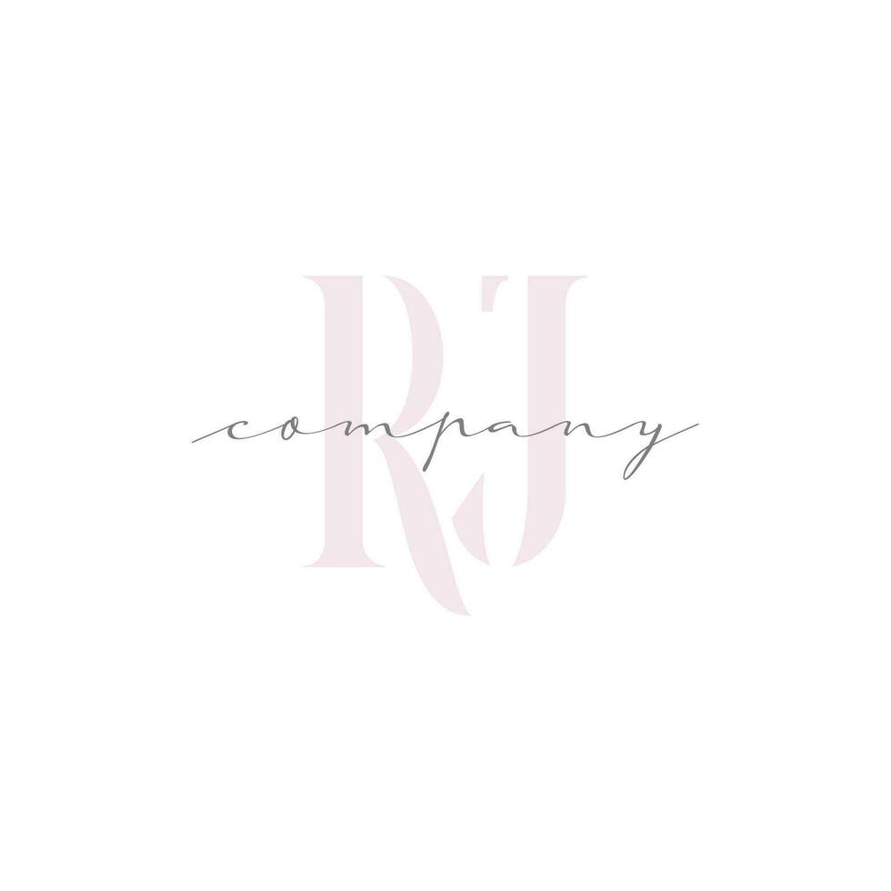 RJ Beauty Initial Template Vector Design