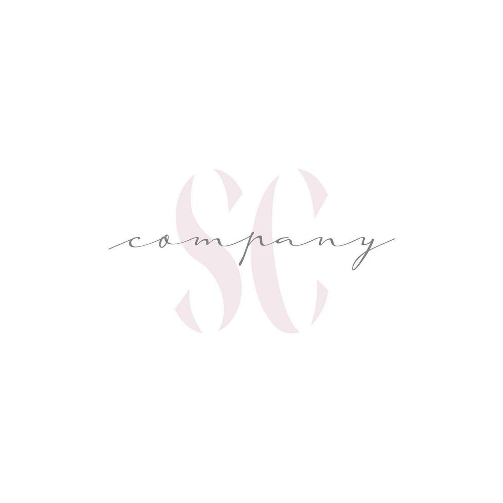 SC Beauty Initial Template Vector Design