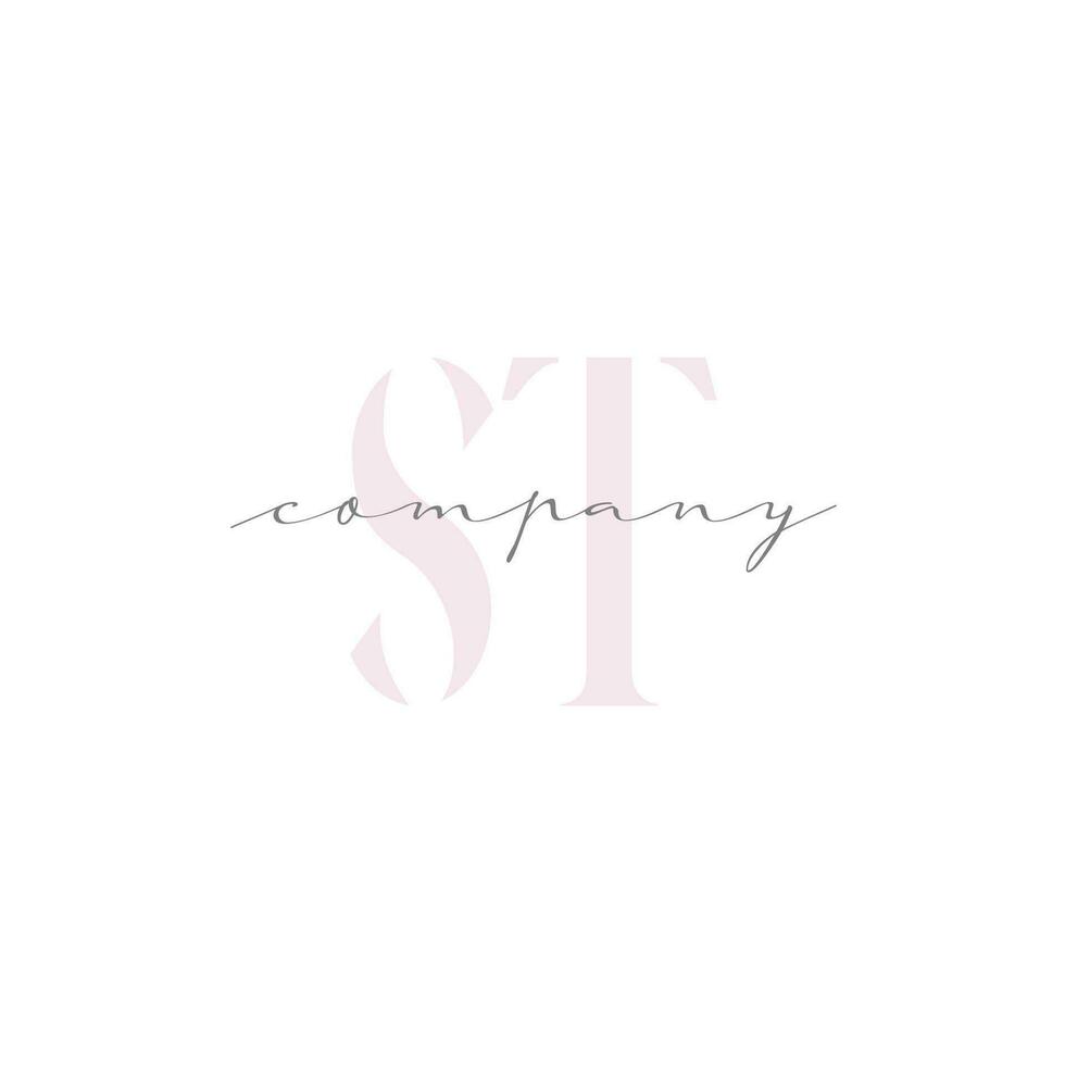 ST Beauty Initial Template Vector Design