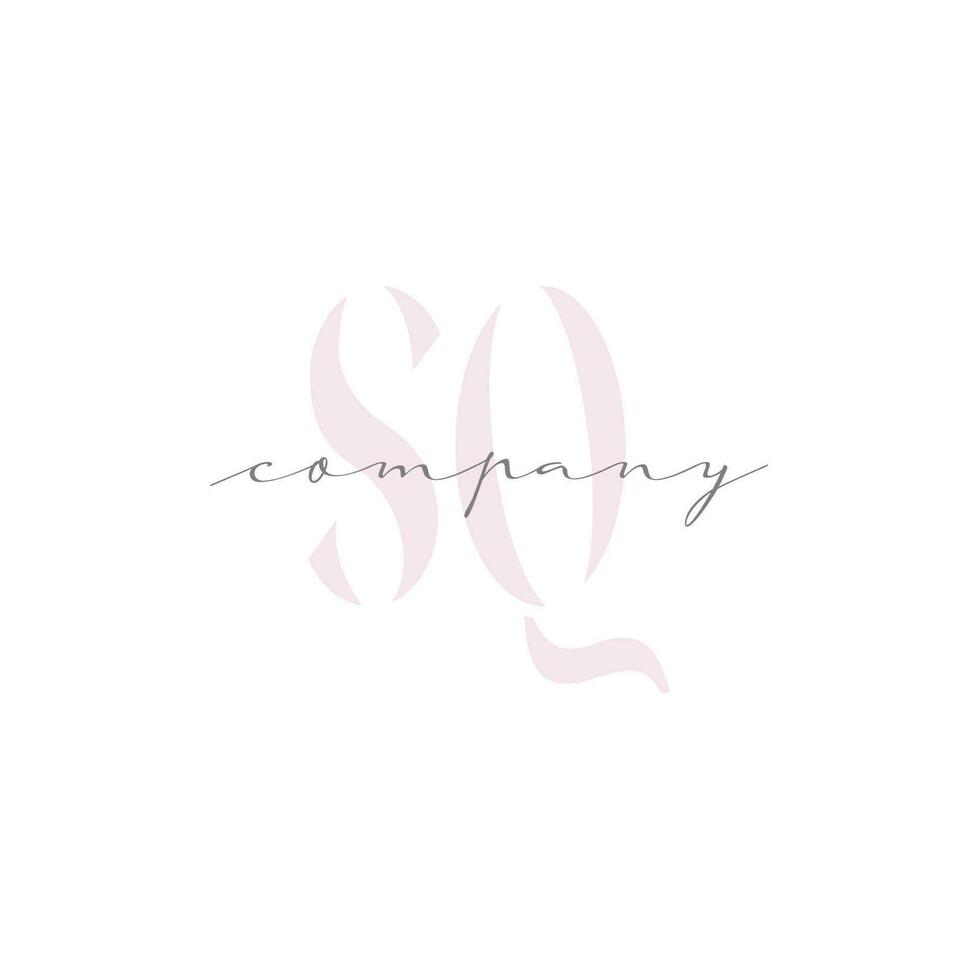 SQ Beauty Initial Template Vector Design