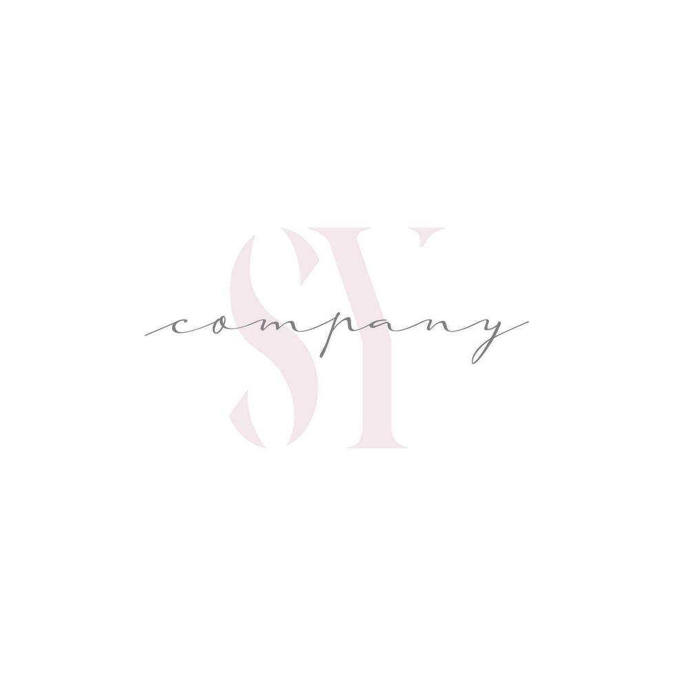 SY Beauty Initial Template Vector Design