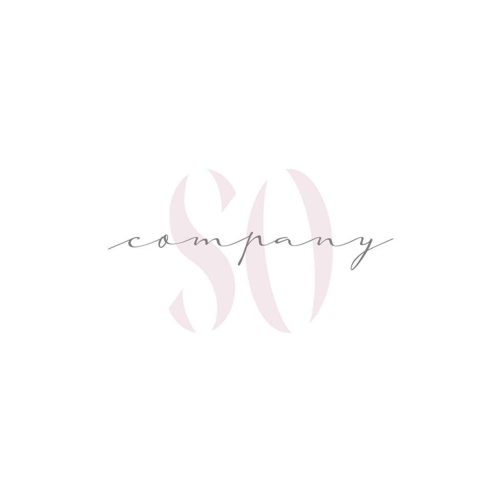 SO Beauty Initial Template Vector Design