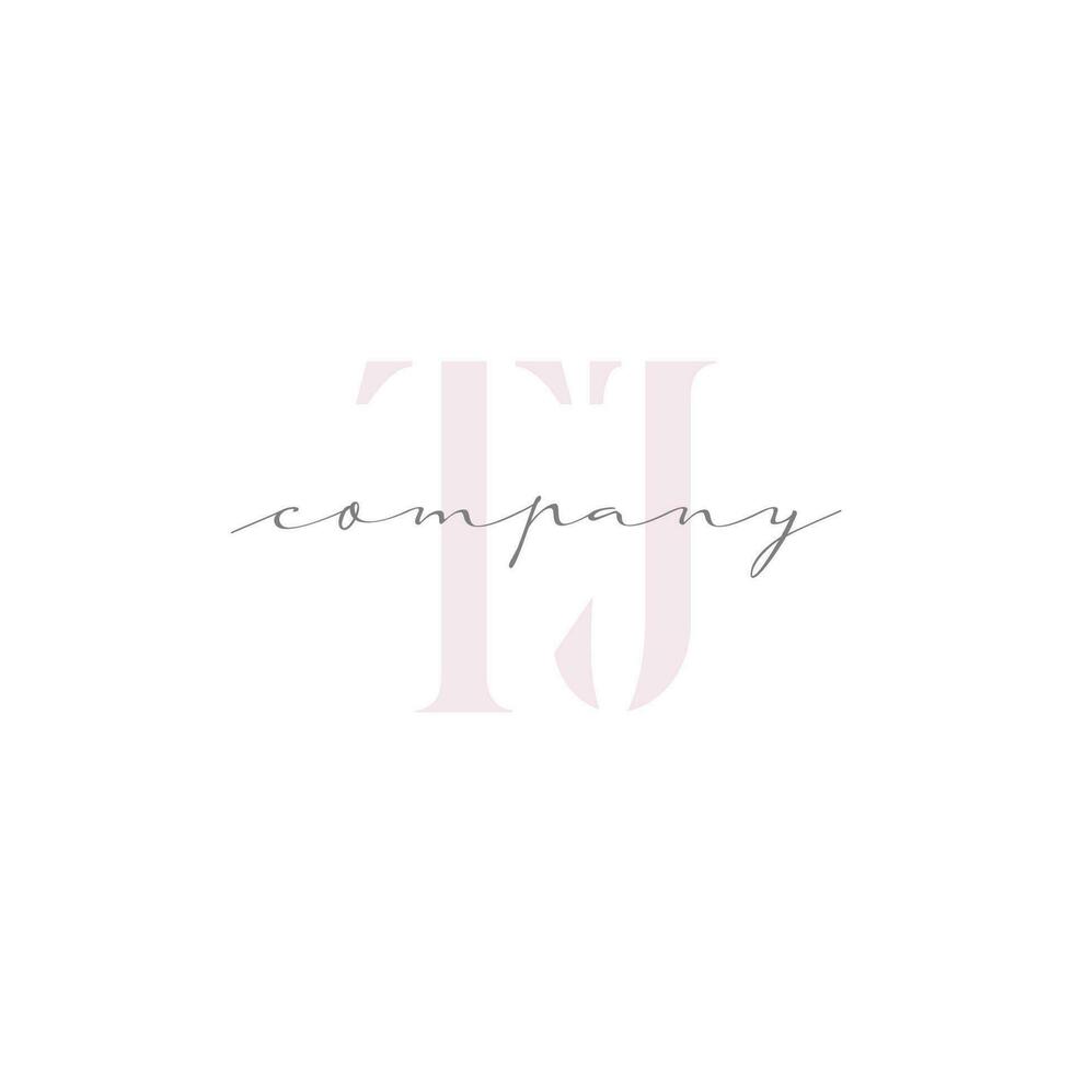 TJ Beauty Initial Template Vector Design