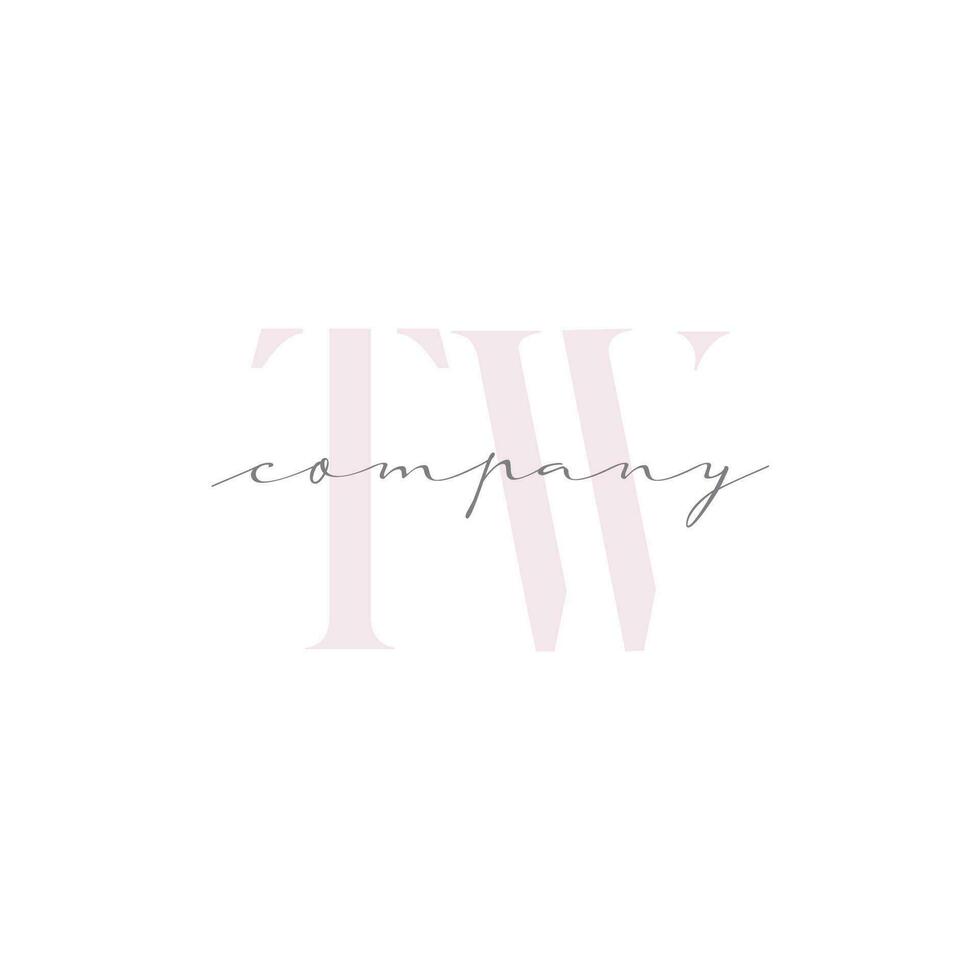 TW Beauty Initial Template Vector Design