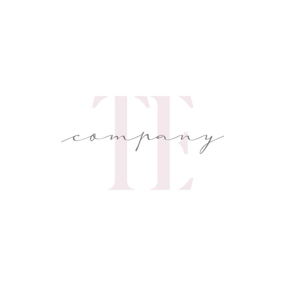 TE Beauty Initial Template Vector Design