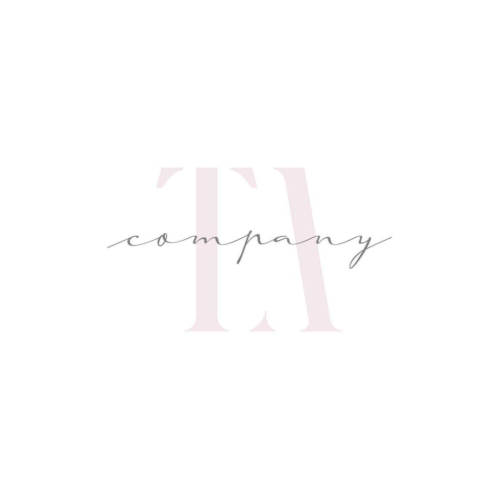 TA Beauty Initial Template Vector Design