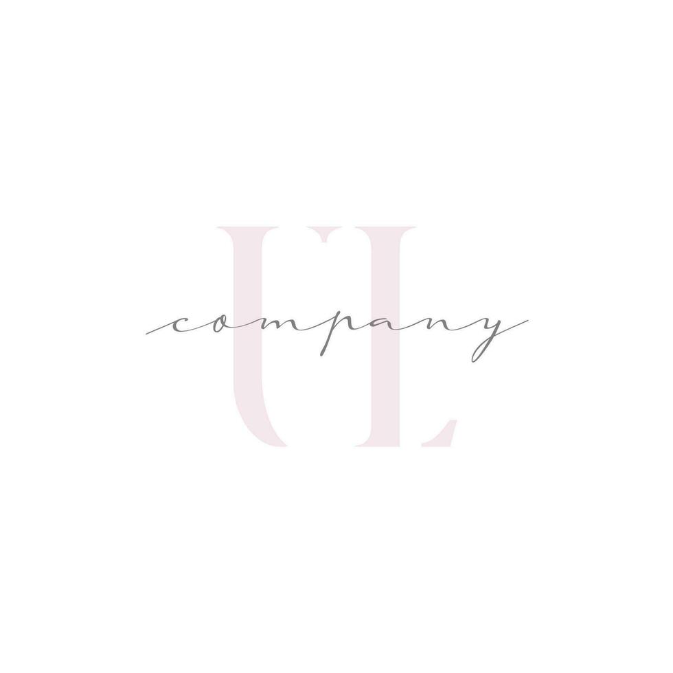 UL Beauty Initial Template Vector Design