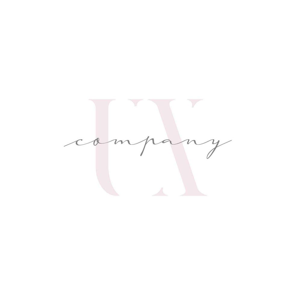 UX Beauty Initial Template Vector Design
