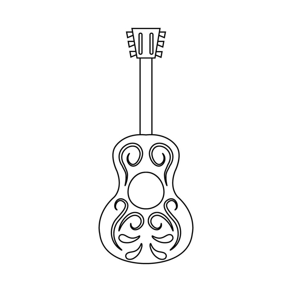 guitarra icono vector. acústico ilustración signo. audio símbolo. vector