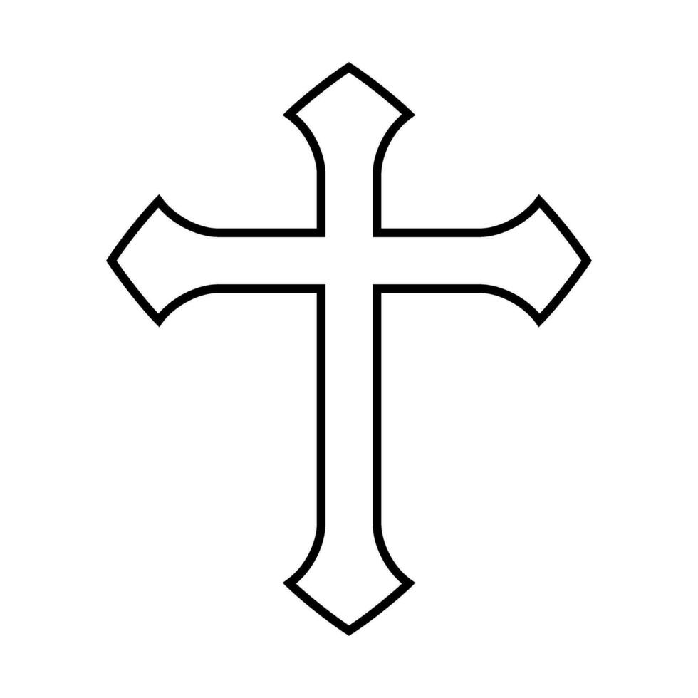 cristiano cruzar vector icono. religión ilustración signo. credo símbolo. confesión logo.
