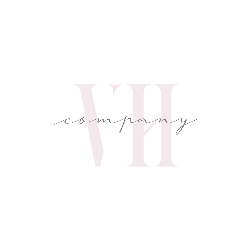 VH Beauty Initial Template Vector Design