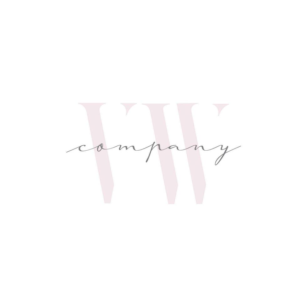 VW Beauty Initial Template Vector Design