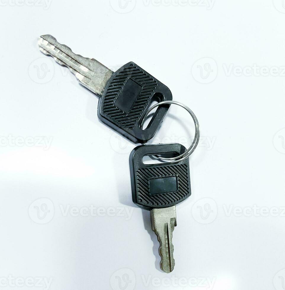drawer keys isolated on white background photo