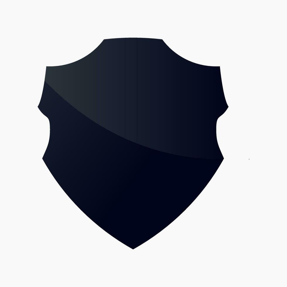 Black shield icon set in vintage style. Protect shield security. Badge quality symbol, sign, logo, emblem. Vector illustration.