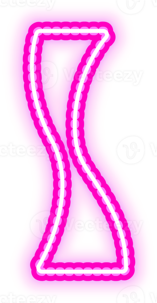 Pink Neon Letter I png