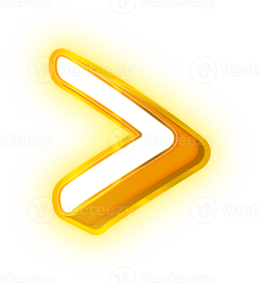 Gold Neon Alphabet Letters and Symbols png