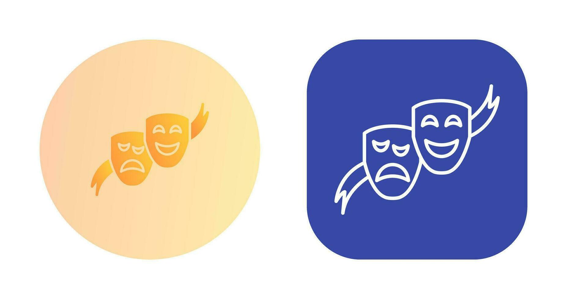 Theater Masks Vector Icon