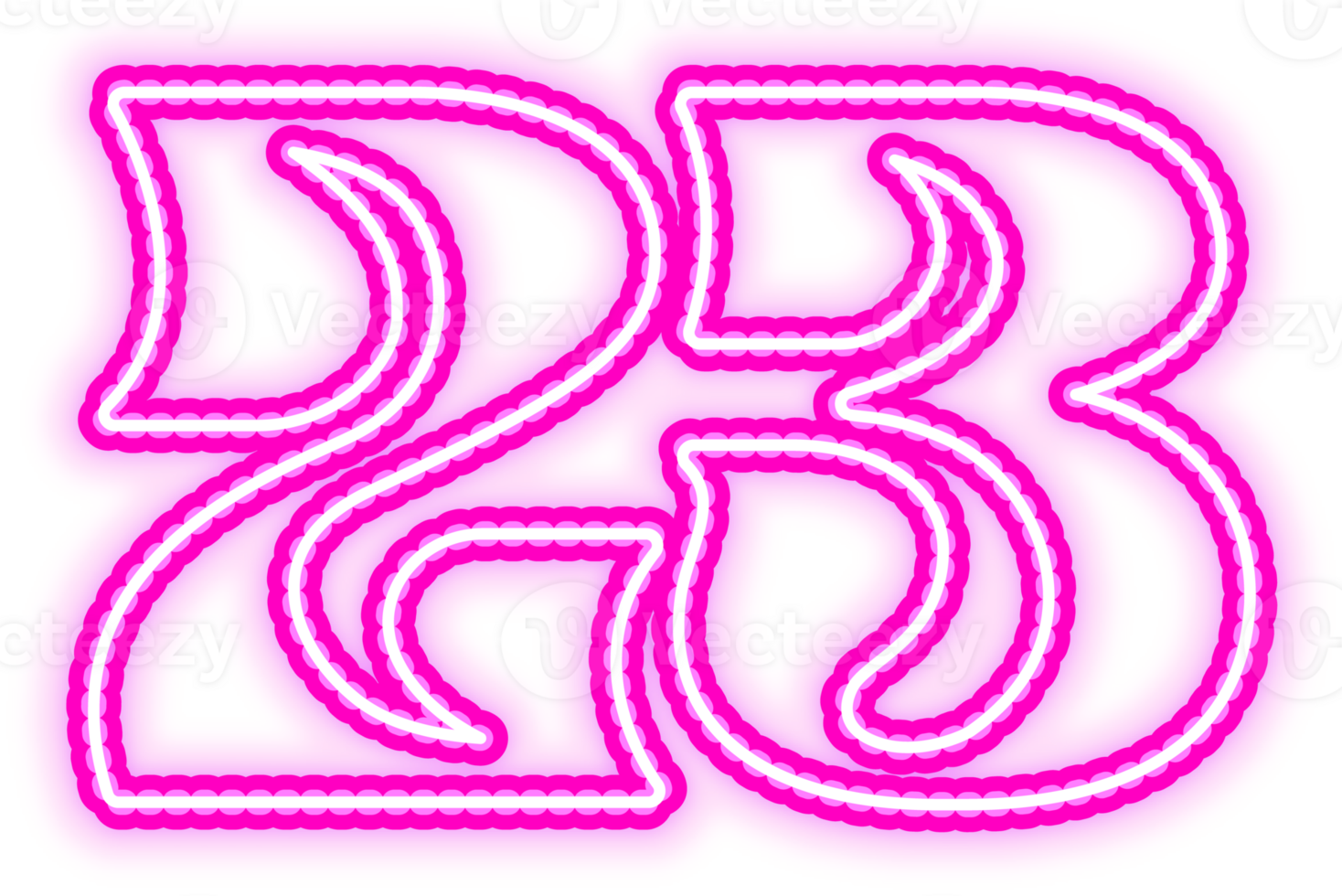 Pink Neon Number 23 png