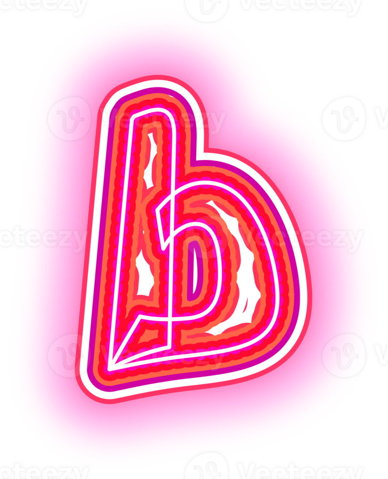 neon roze alfabet brieven png