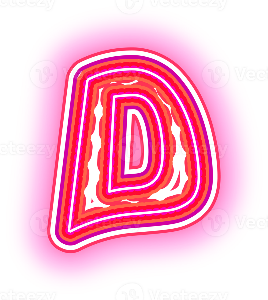 Rosa néon carta d png
