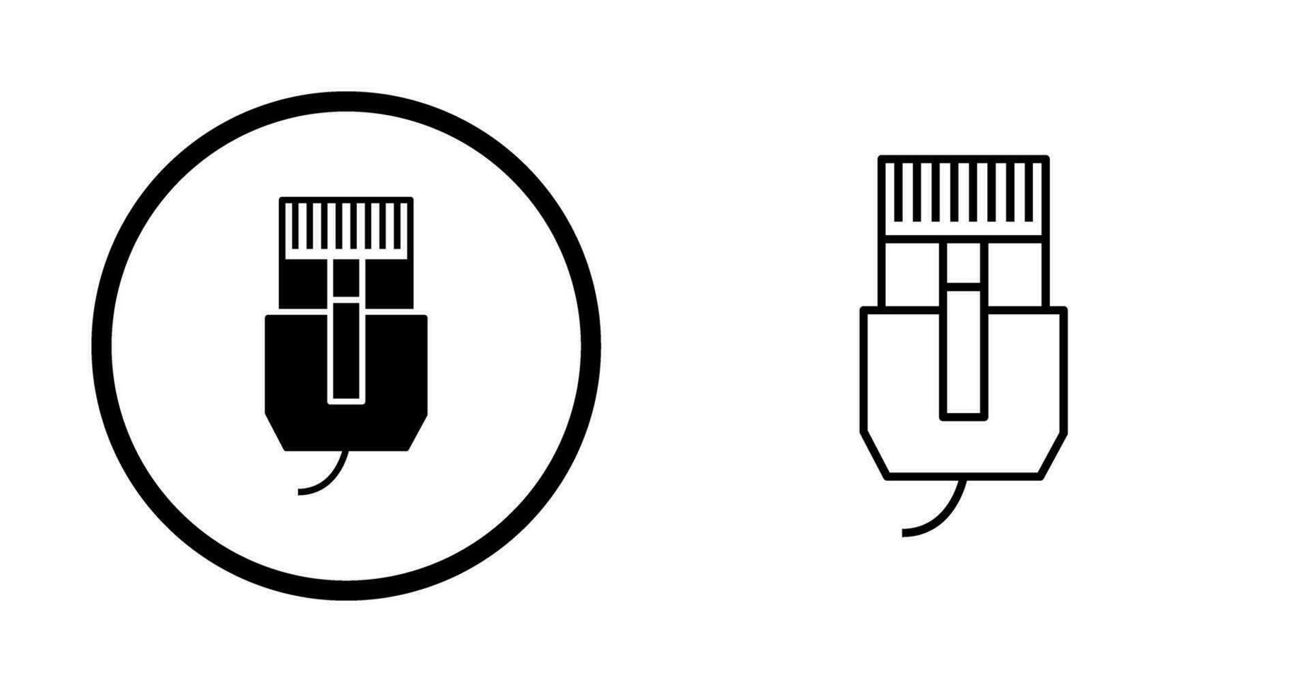 Unique Internet Cable Vector Icon