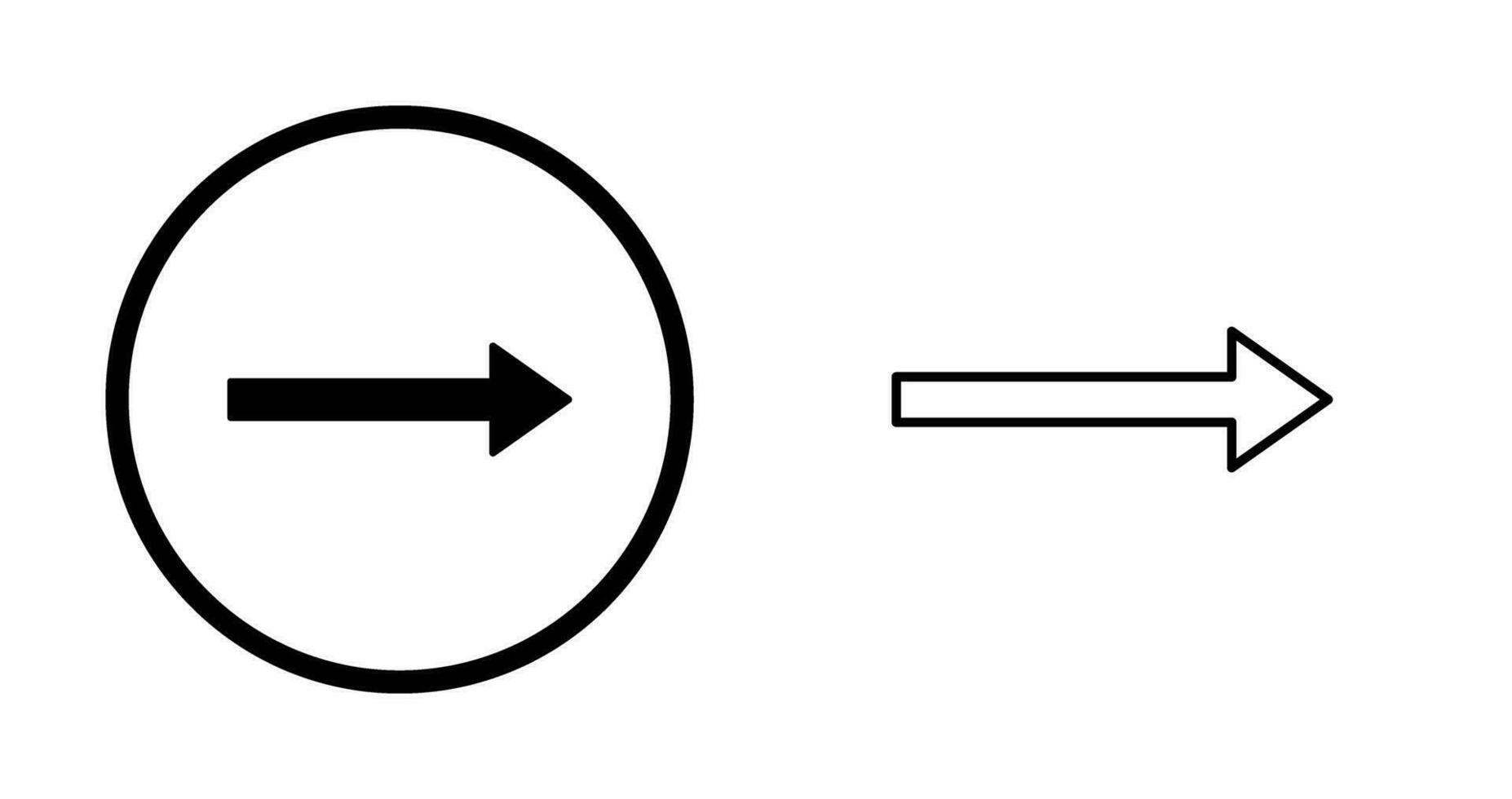 Unique Right Arrow Vector Icon