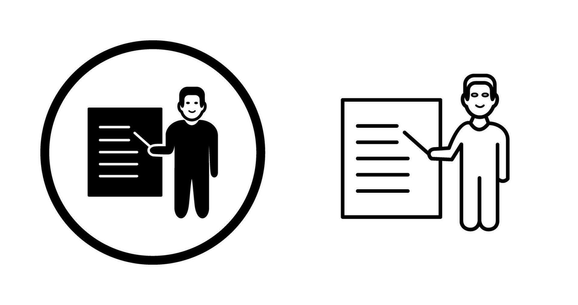 Unique Male Presenter Vector Icon