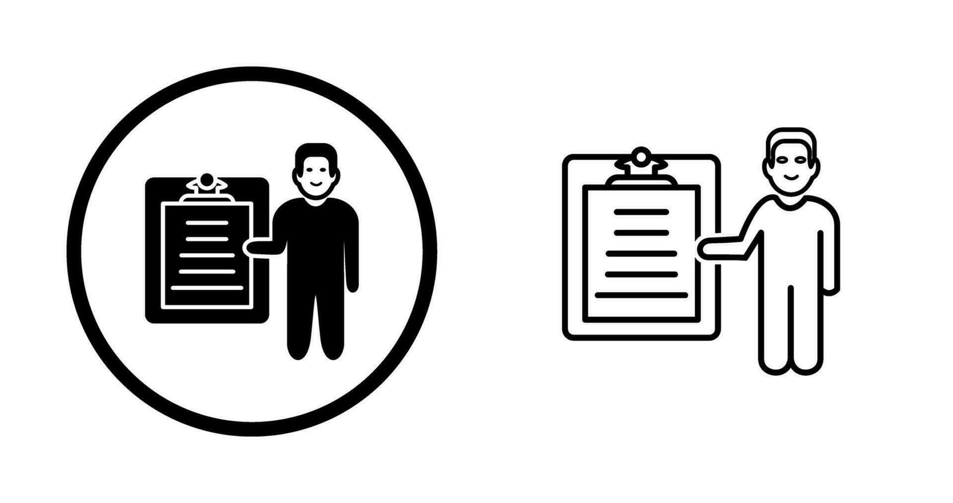 Unique Male Presenter Vector Icon