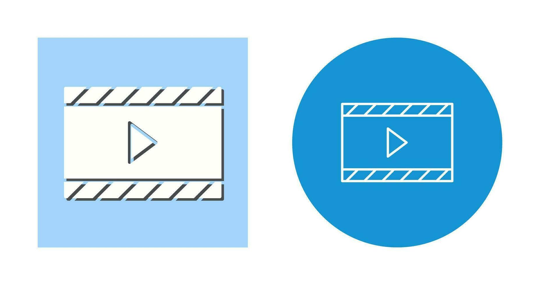 icono de vector de video y animación único