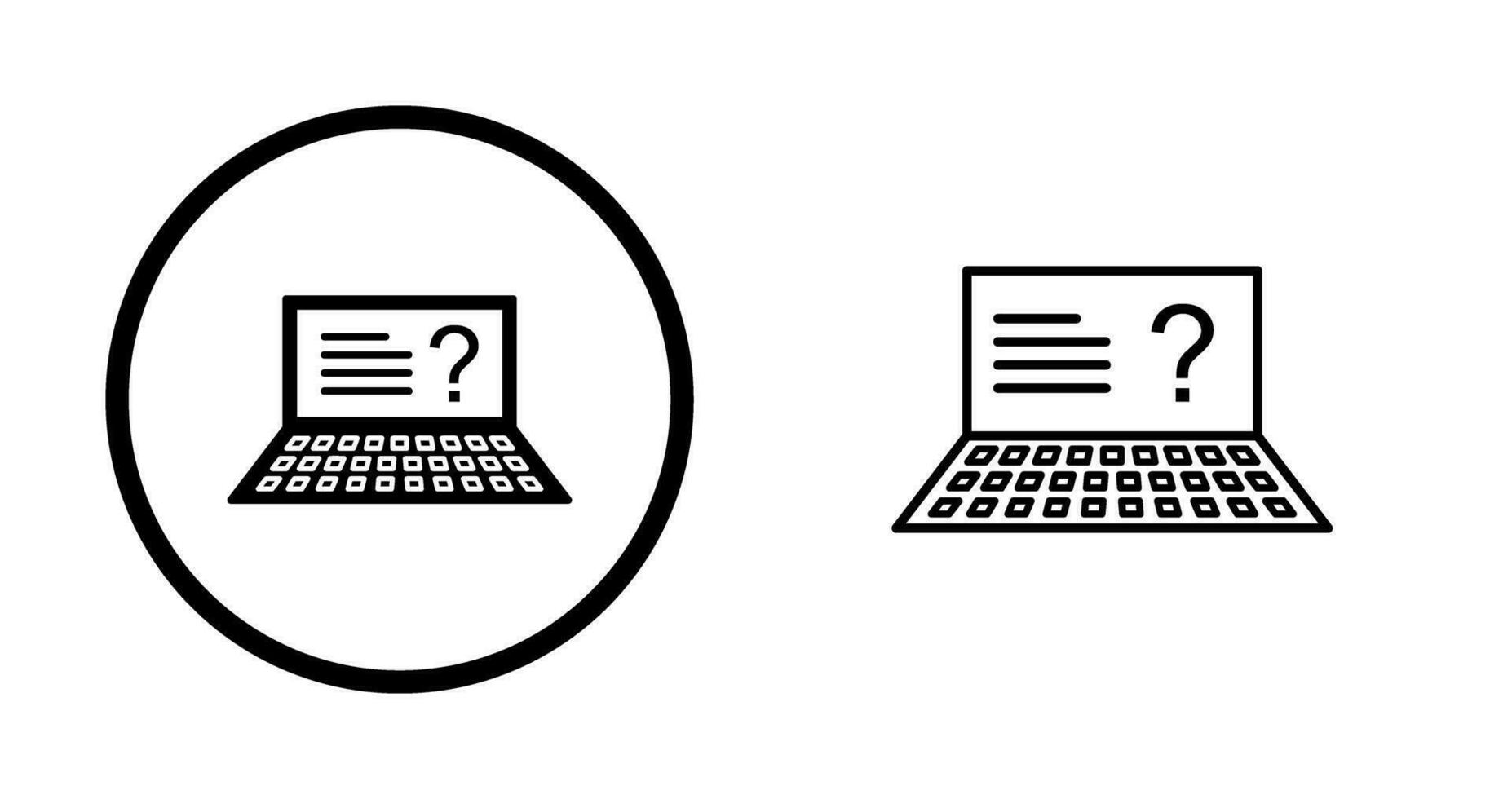 Unique Online Exam Vector Icon
