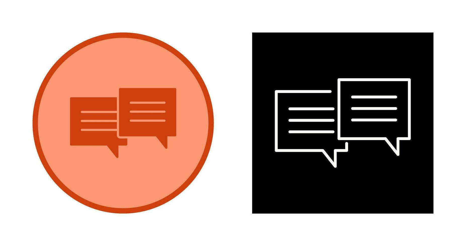 Unique Two Chat Bubbles Vector Icon