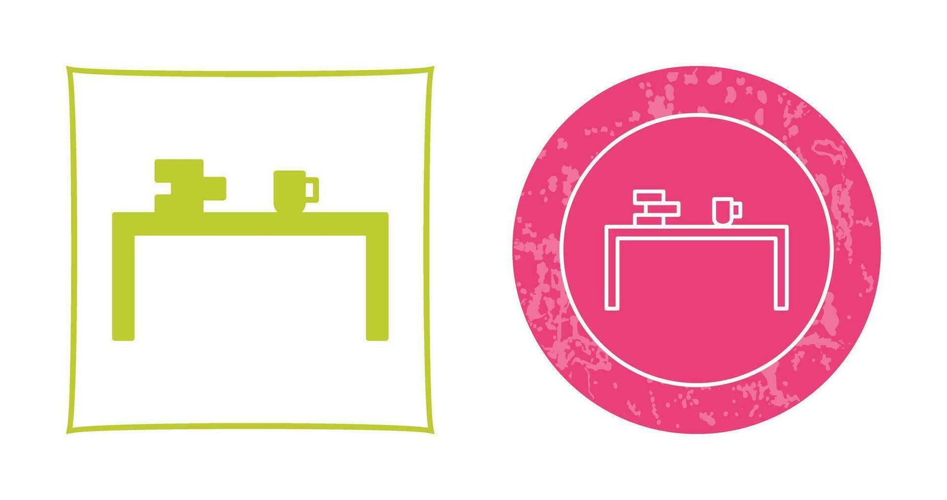 Unique Study Desk Vector Icon