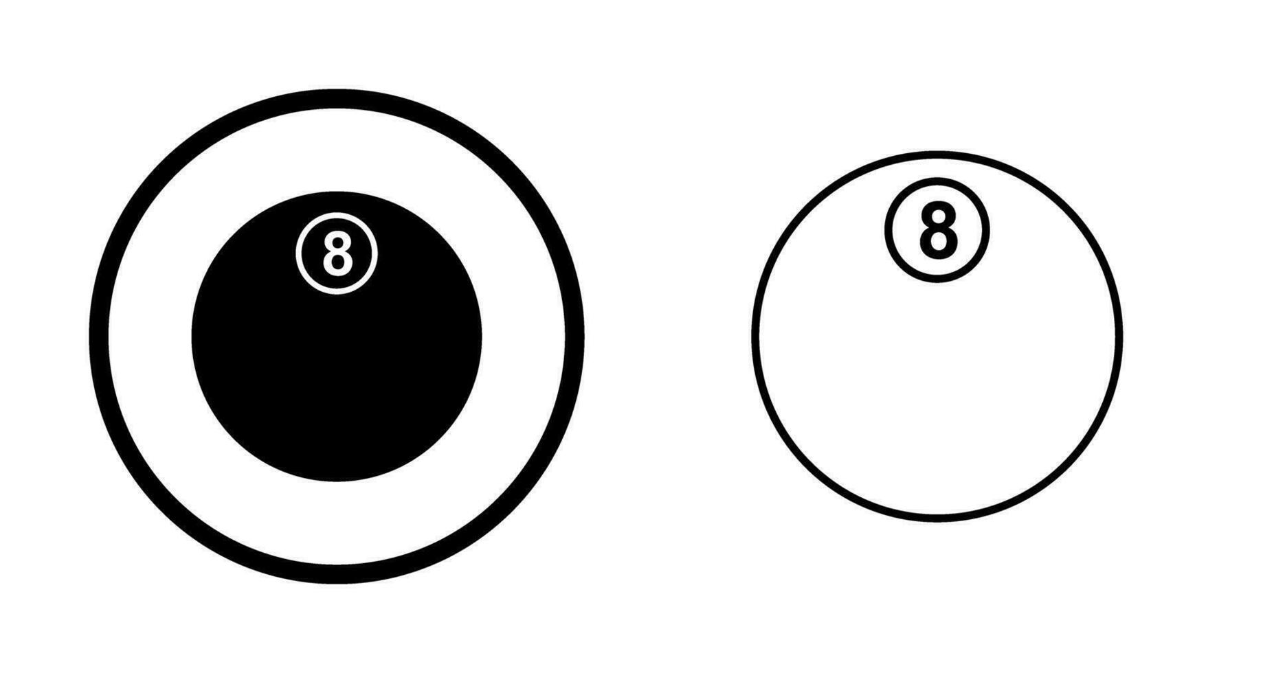 Unique Eight Ball Vector Icon