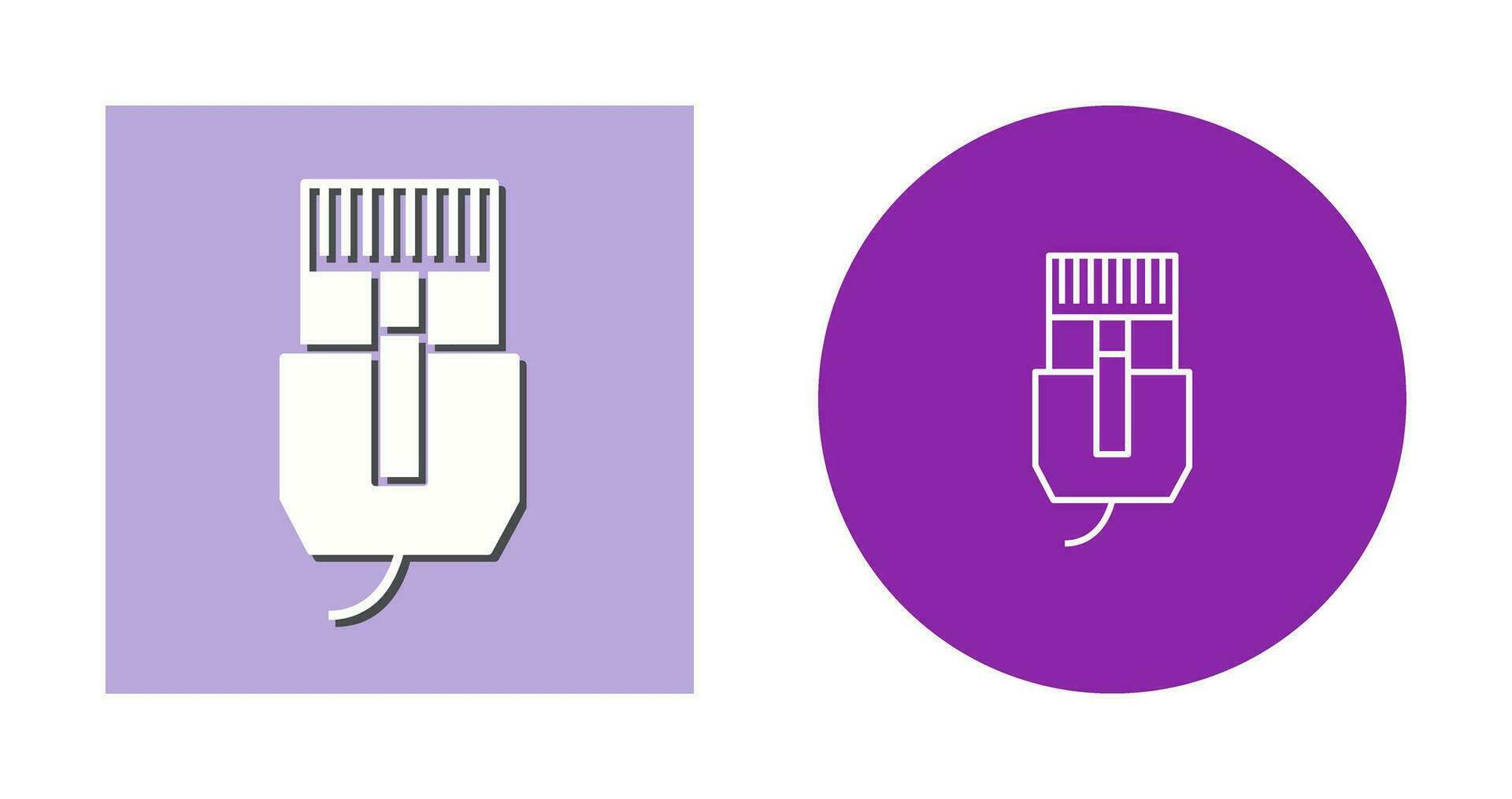 Unique Internet Cable Vector Icon