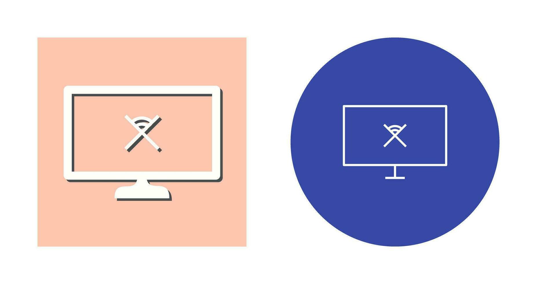 Unique Disconnected Network Vector Icon