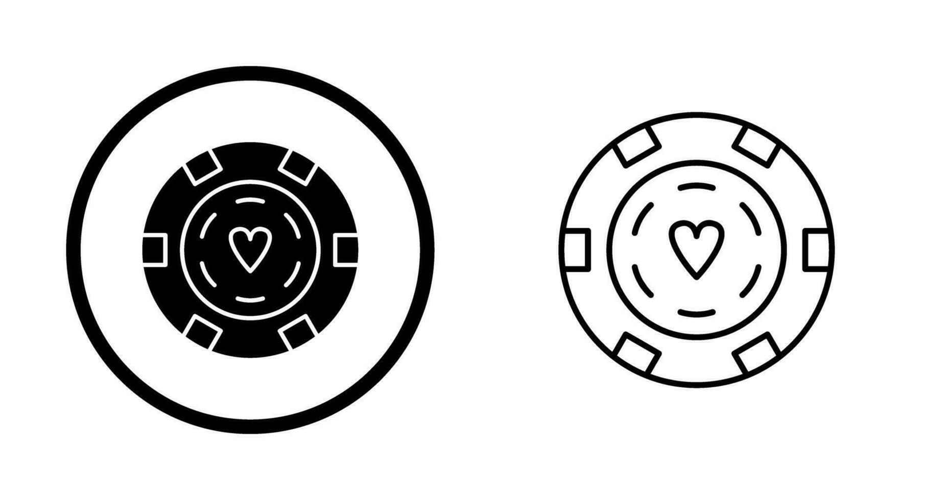 Unique Poker Chips Vector Icon