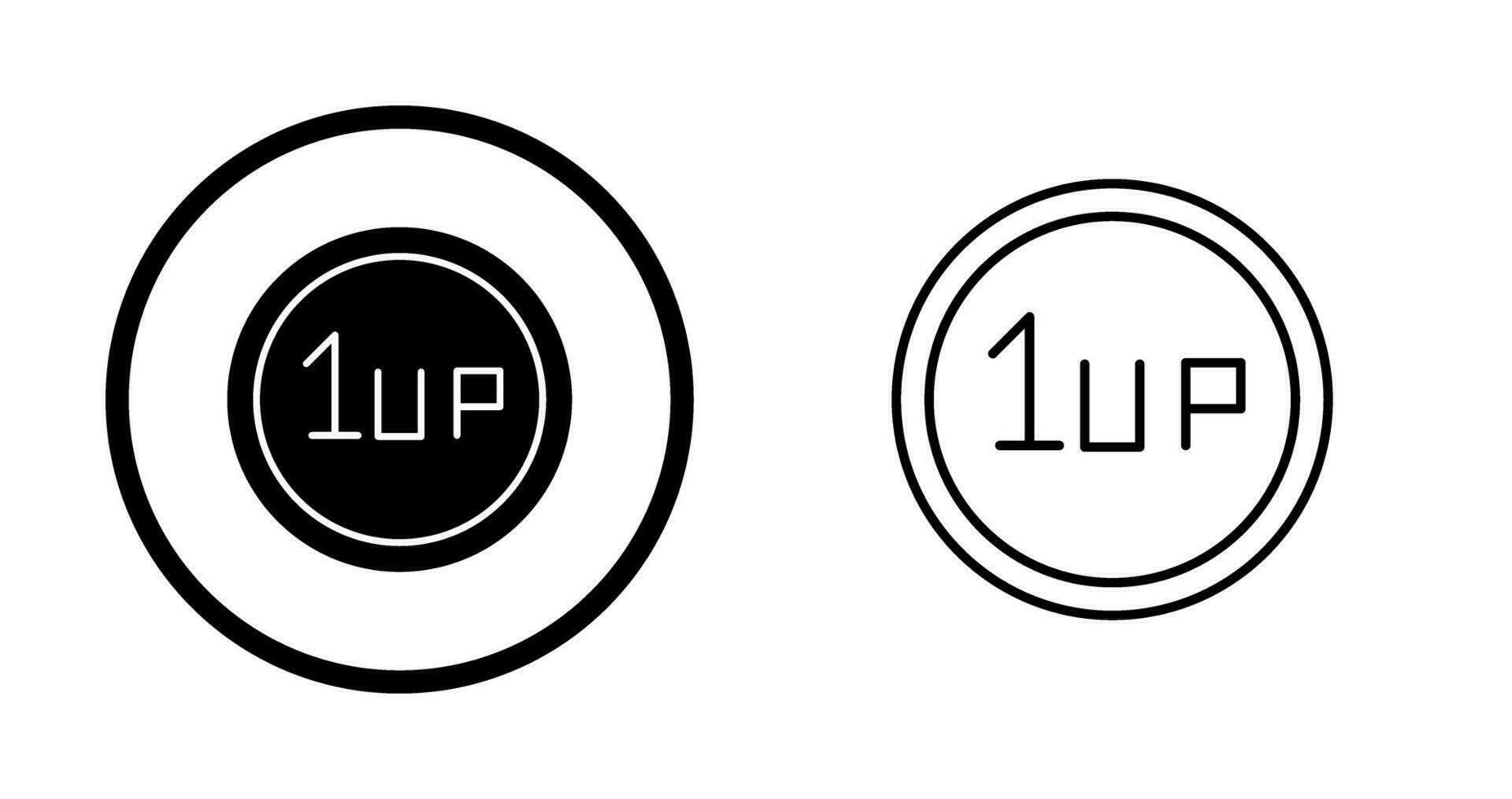 Unique 1UP Vector Icon