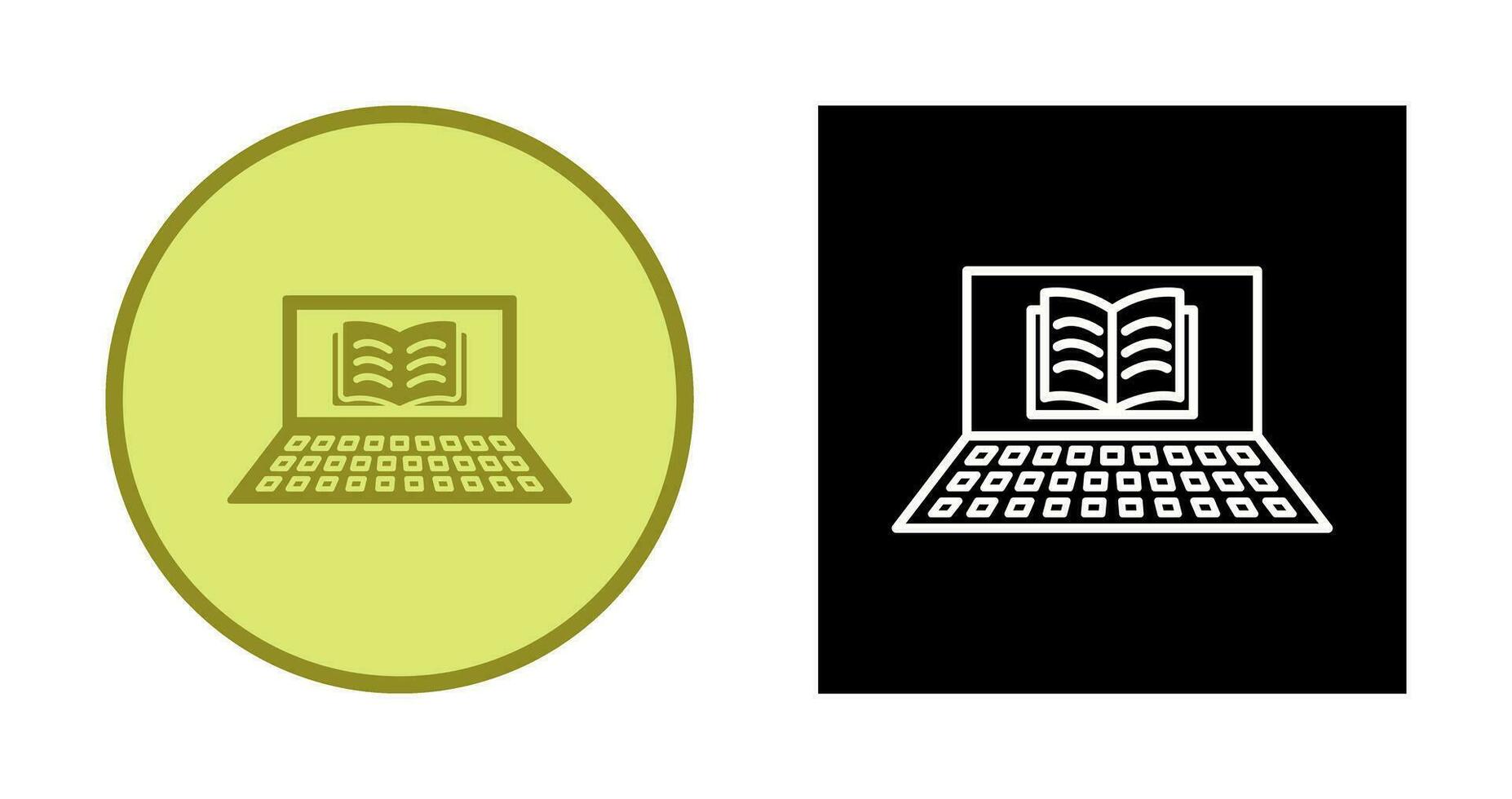 Unique Online Books Vector Icon