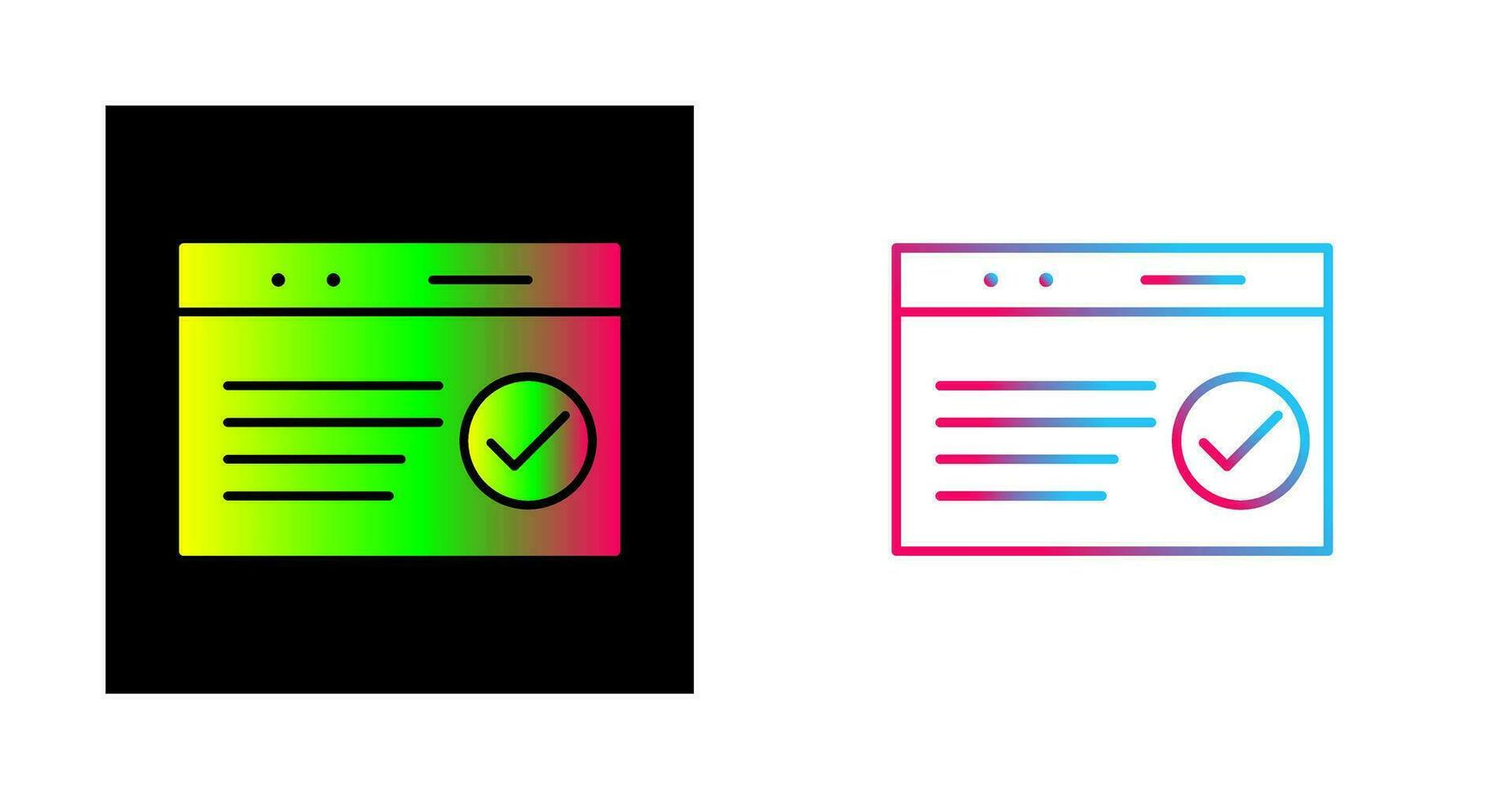 icono de vector de control de calidad único aprobado