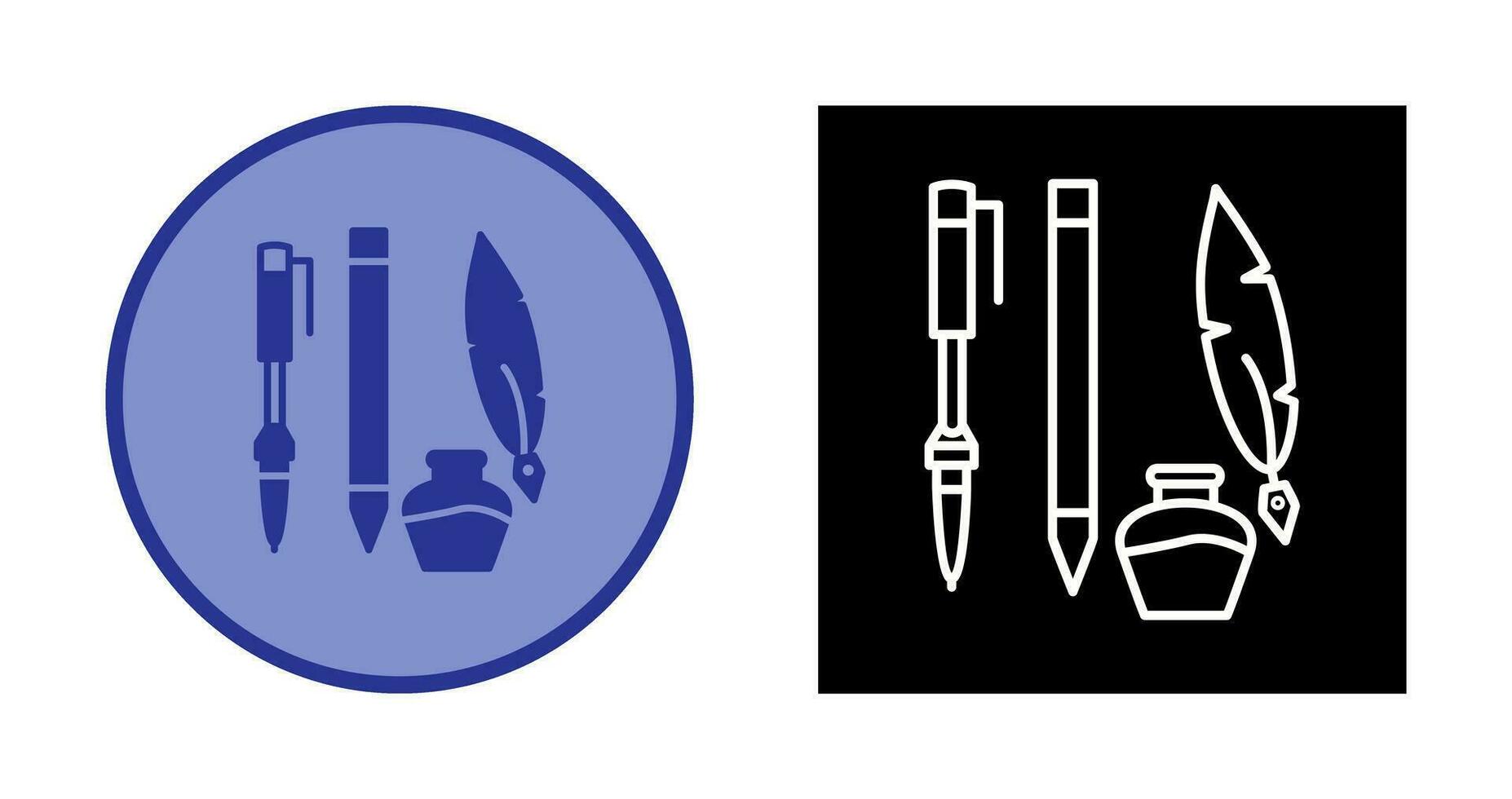 Unique Writing Equipment Vector Icon