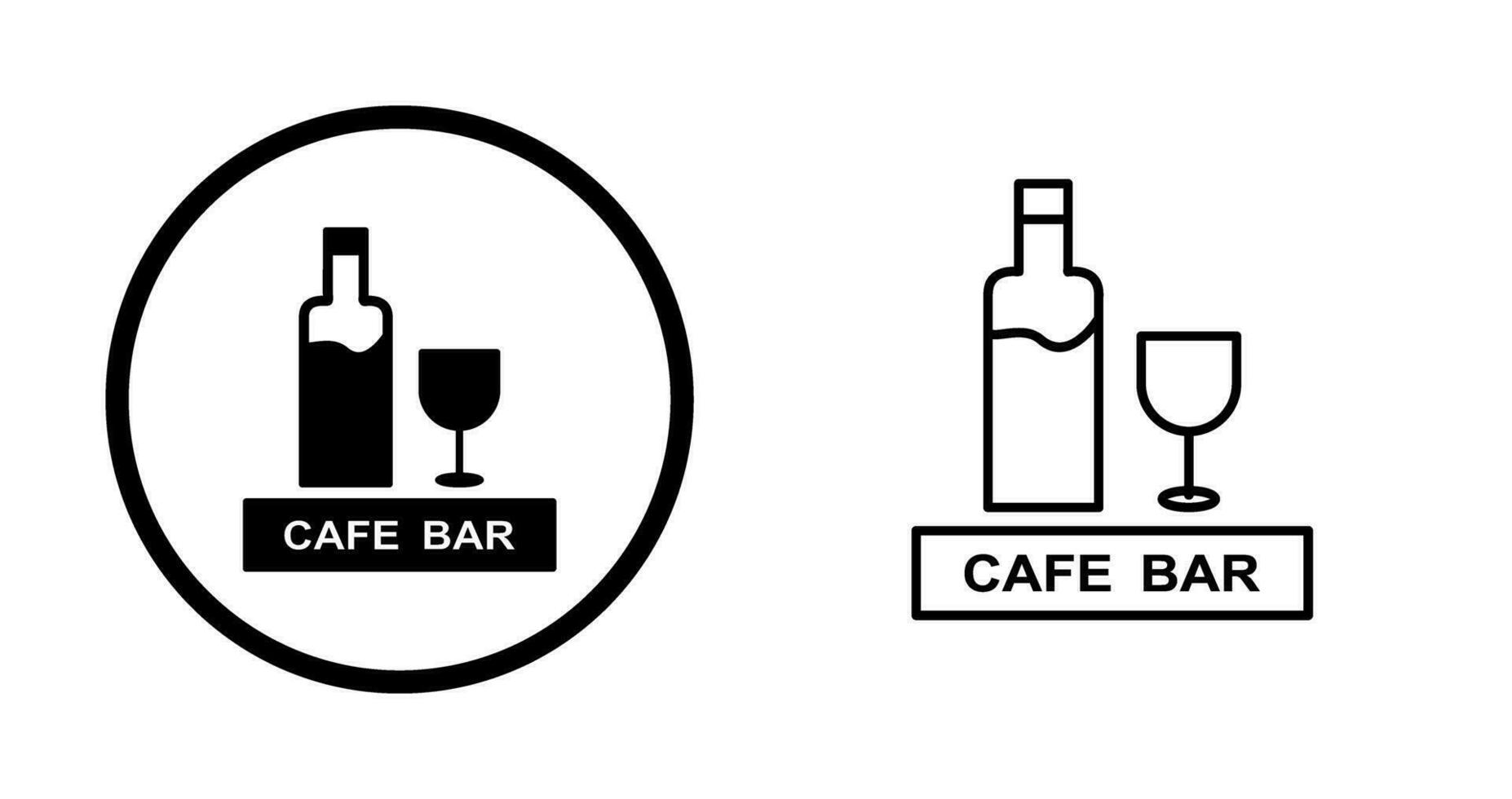 Unique Drinks Cafe Vector Icon