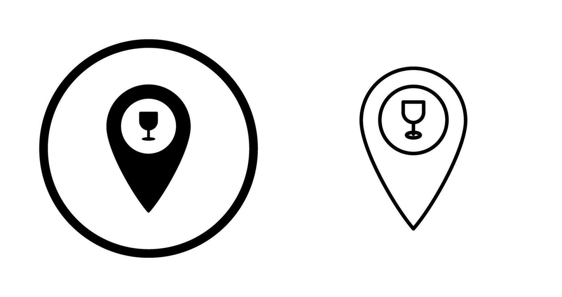Unique Bar Location Vector Icon