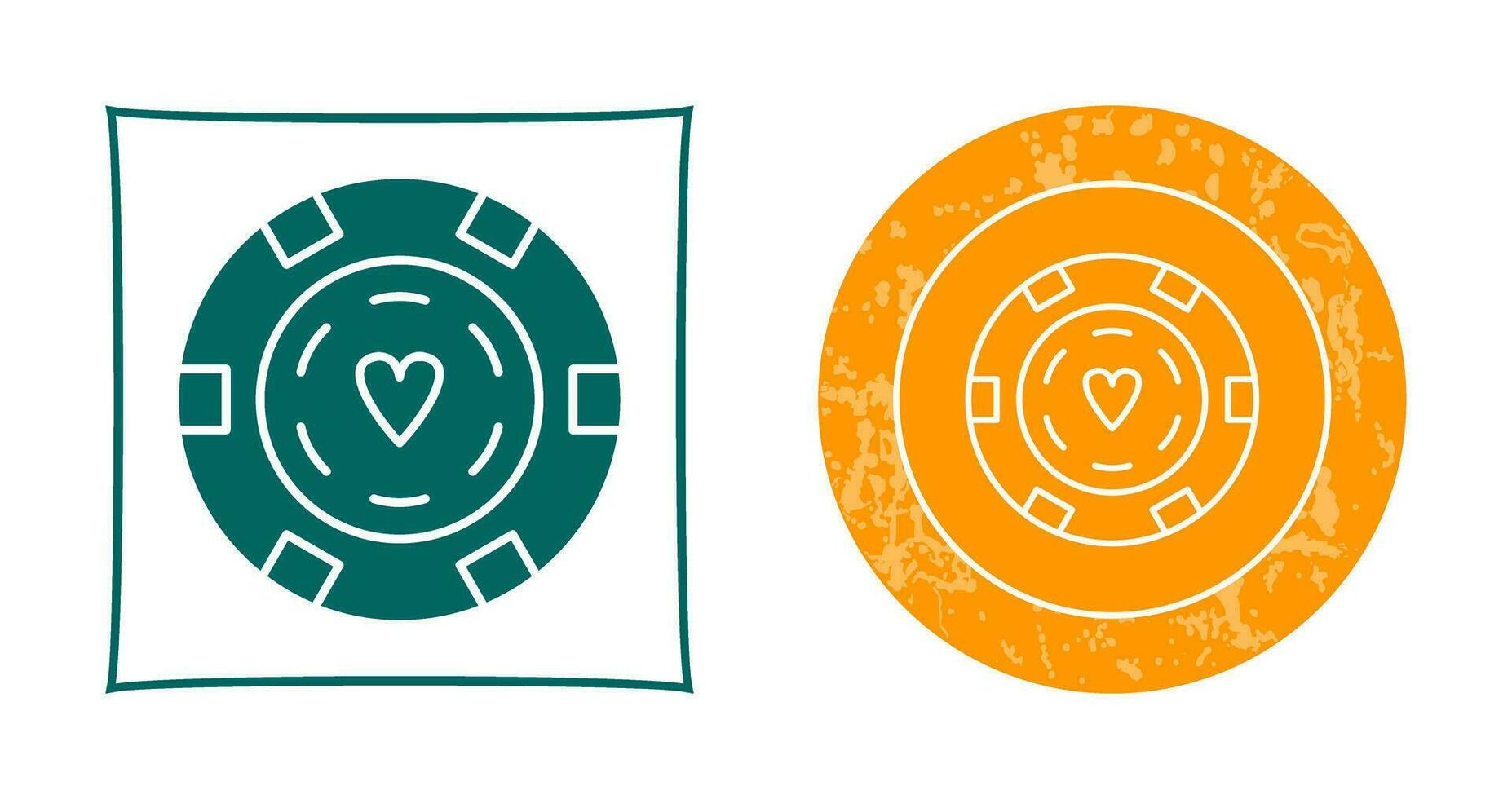 Unique Poker Chips Vector Icon