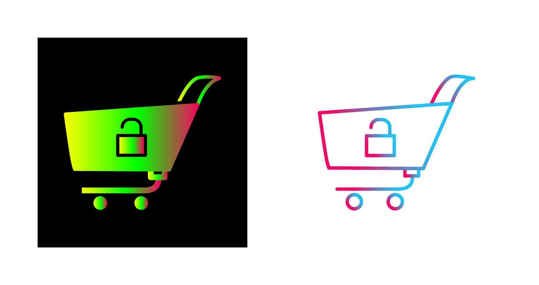 Unique Unlock Cart Vector Icon