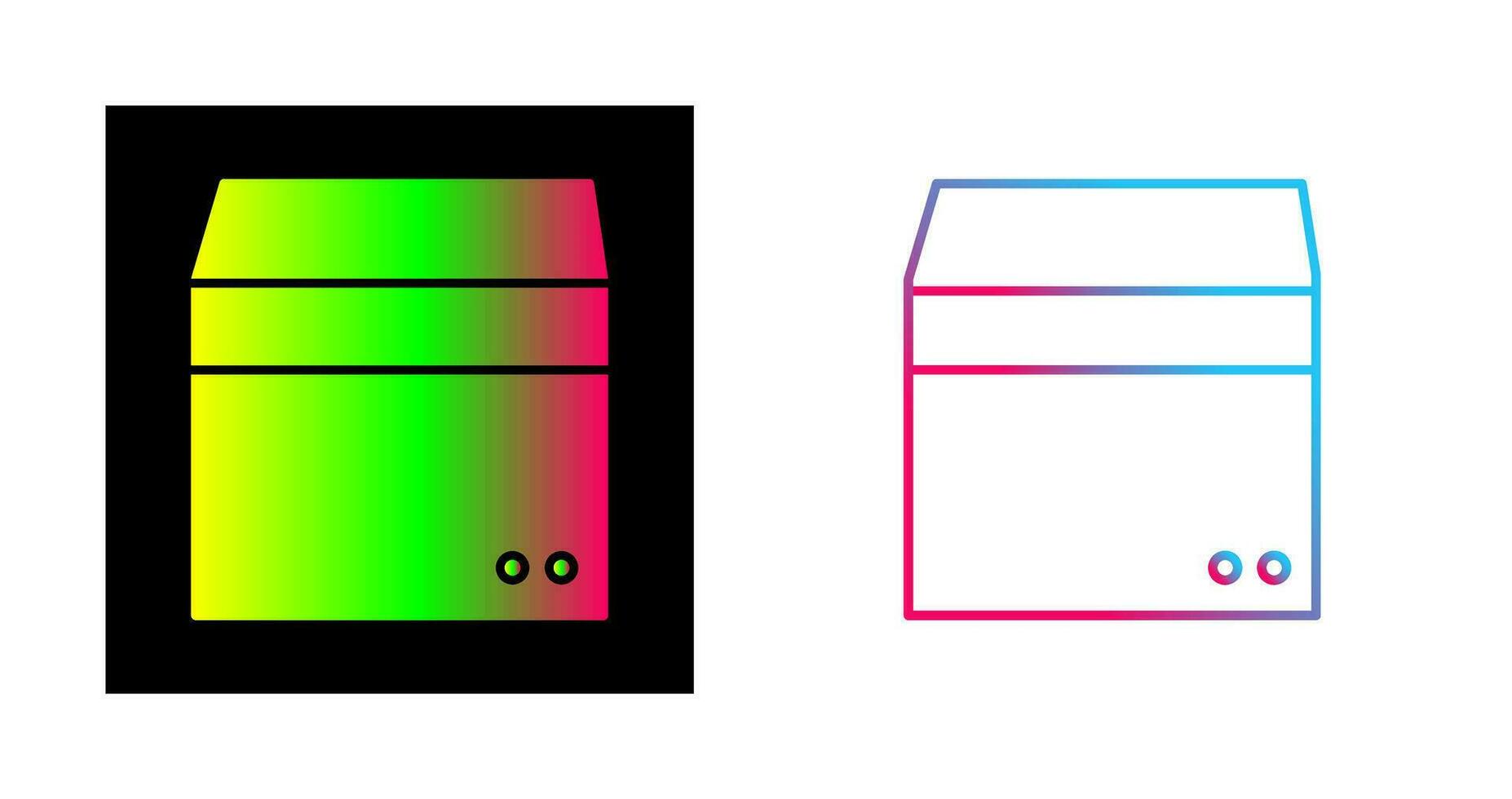 icono de vector de caja única