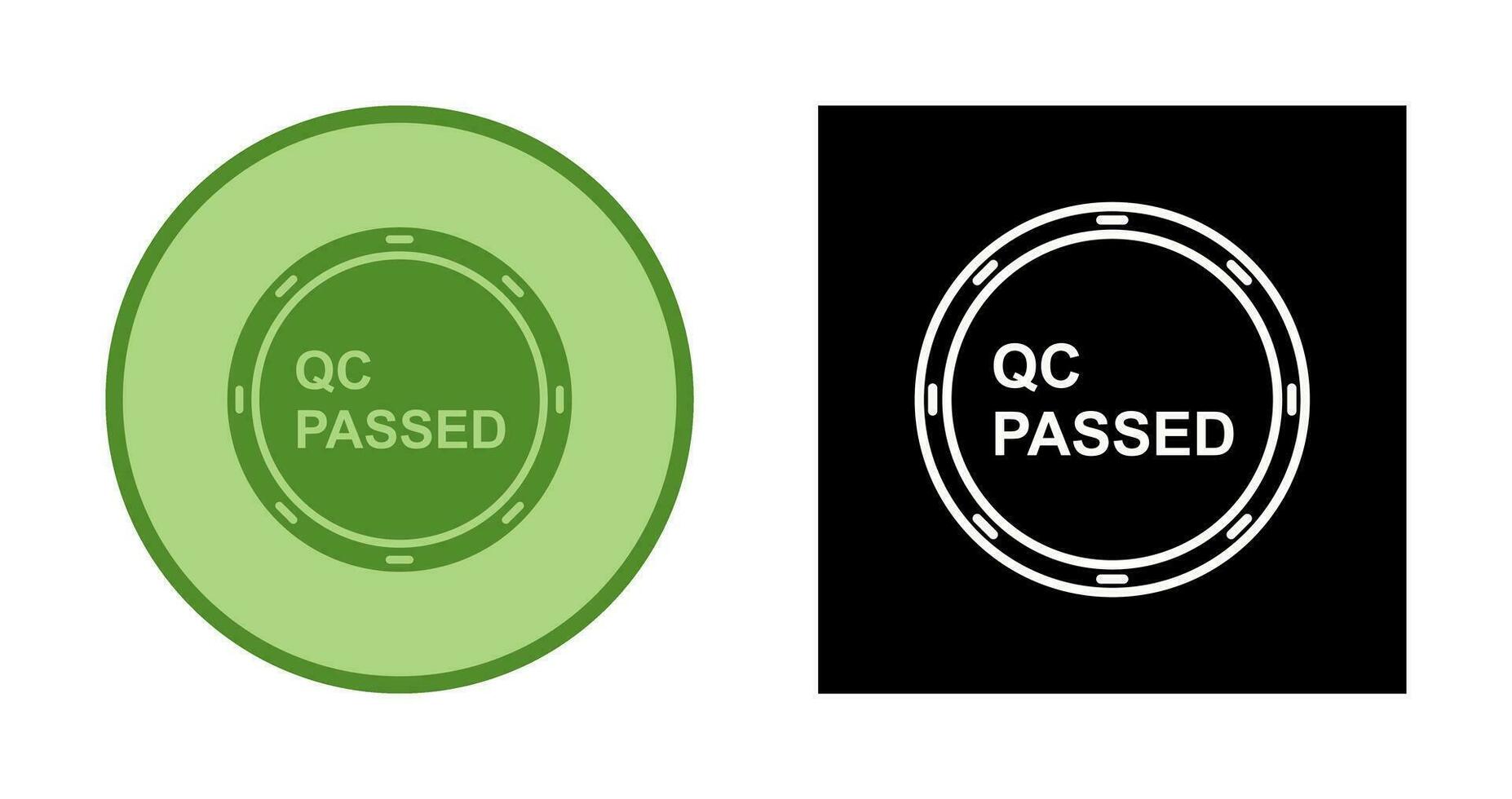 Unique QC Passed Vector Icon