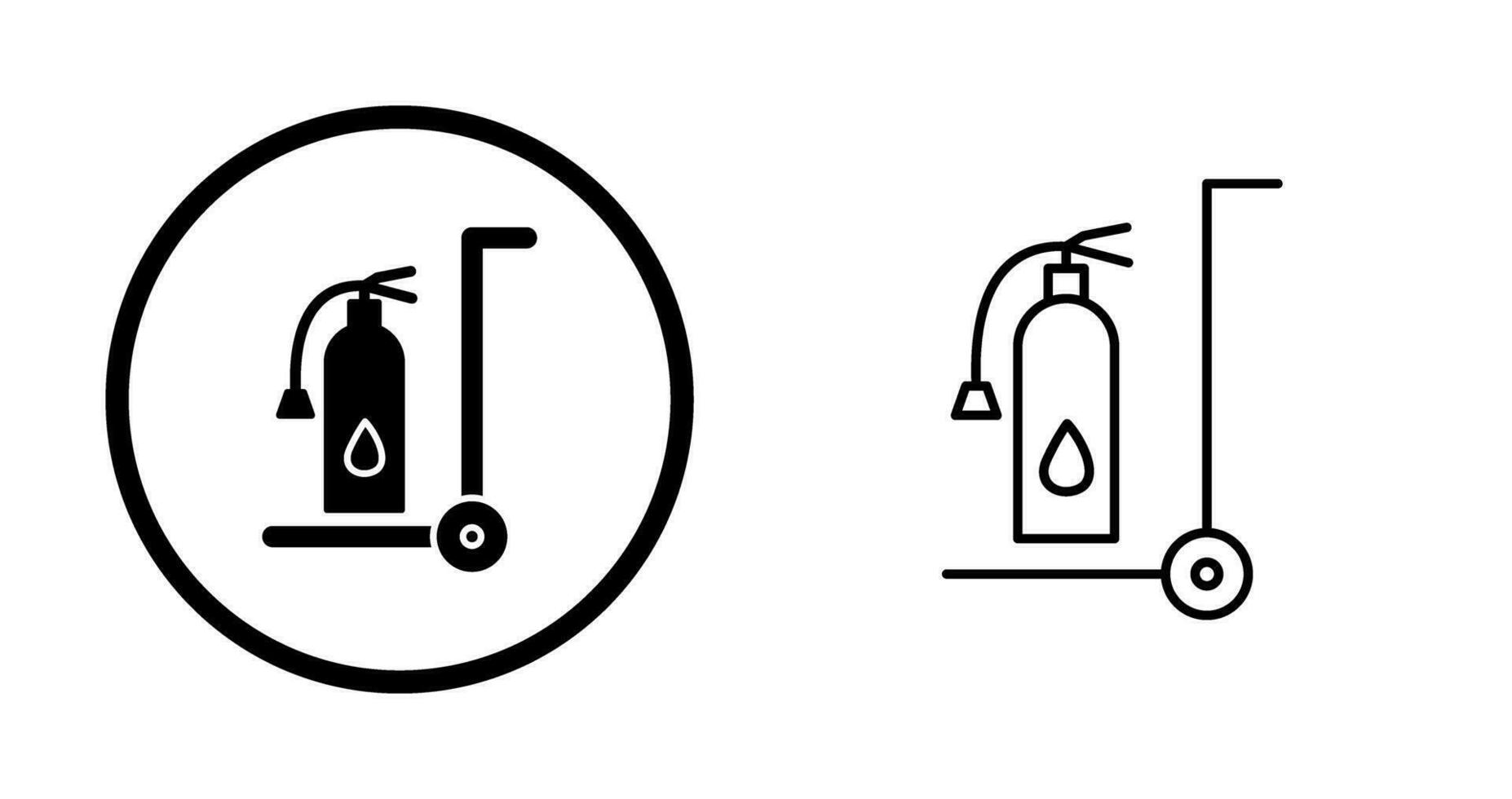 Unique Moveable Extinguisher Vector Icon