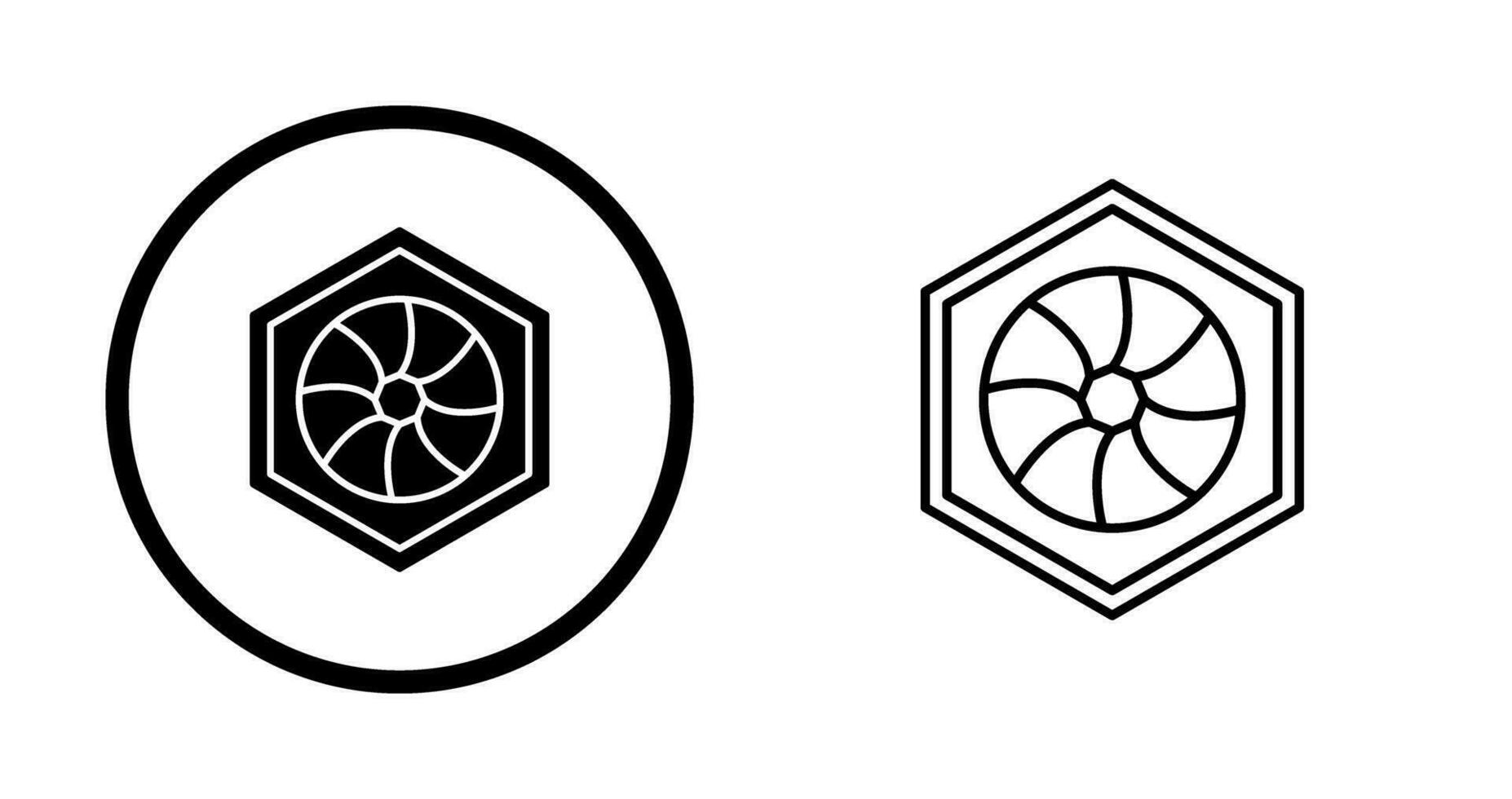 Unique Hexagonal Diaphram Vector Icon