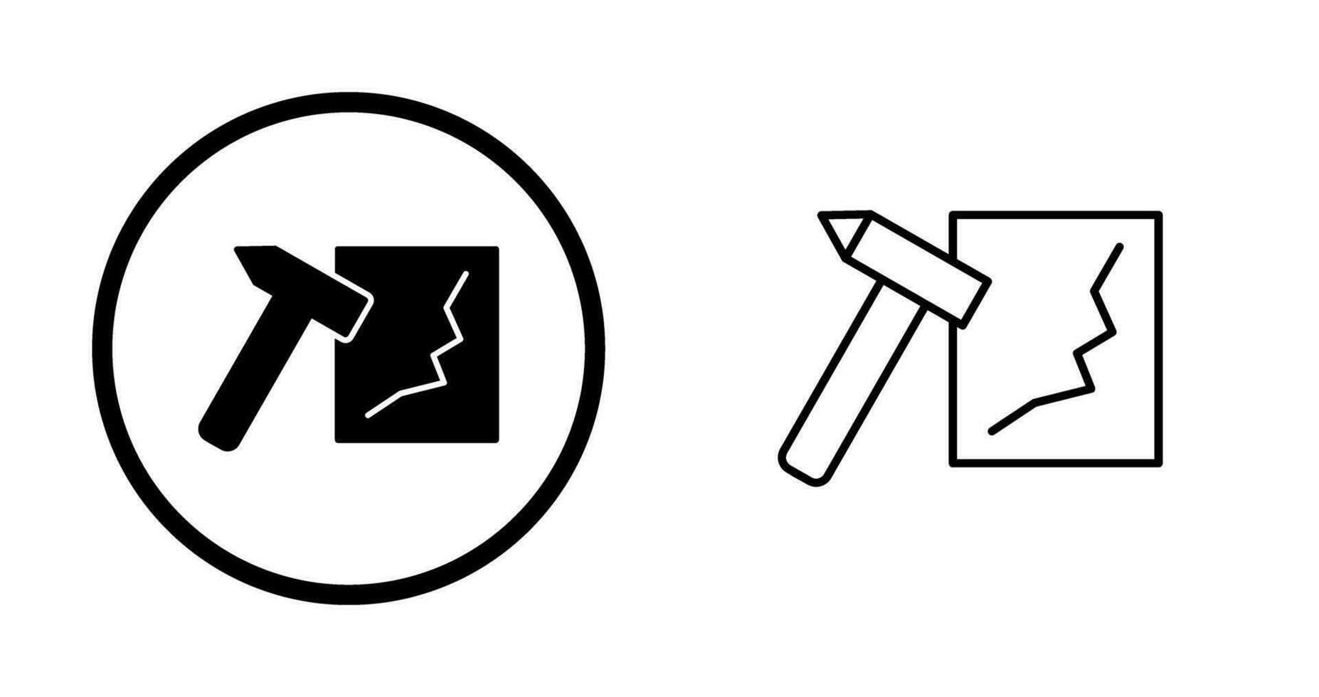 Unique Break Glass Vector Icon