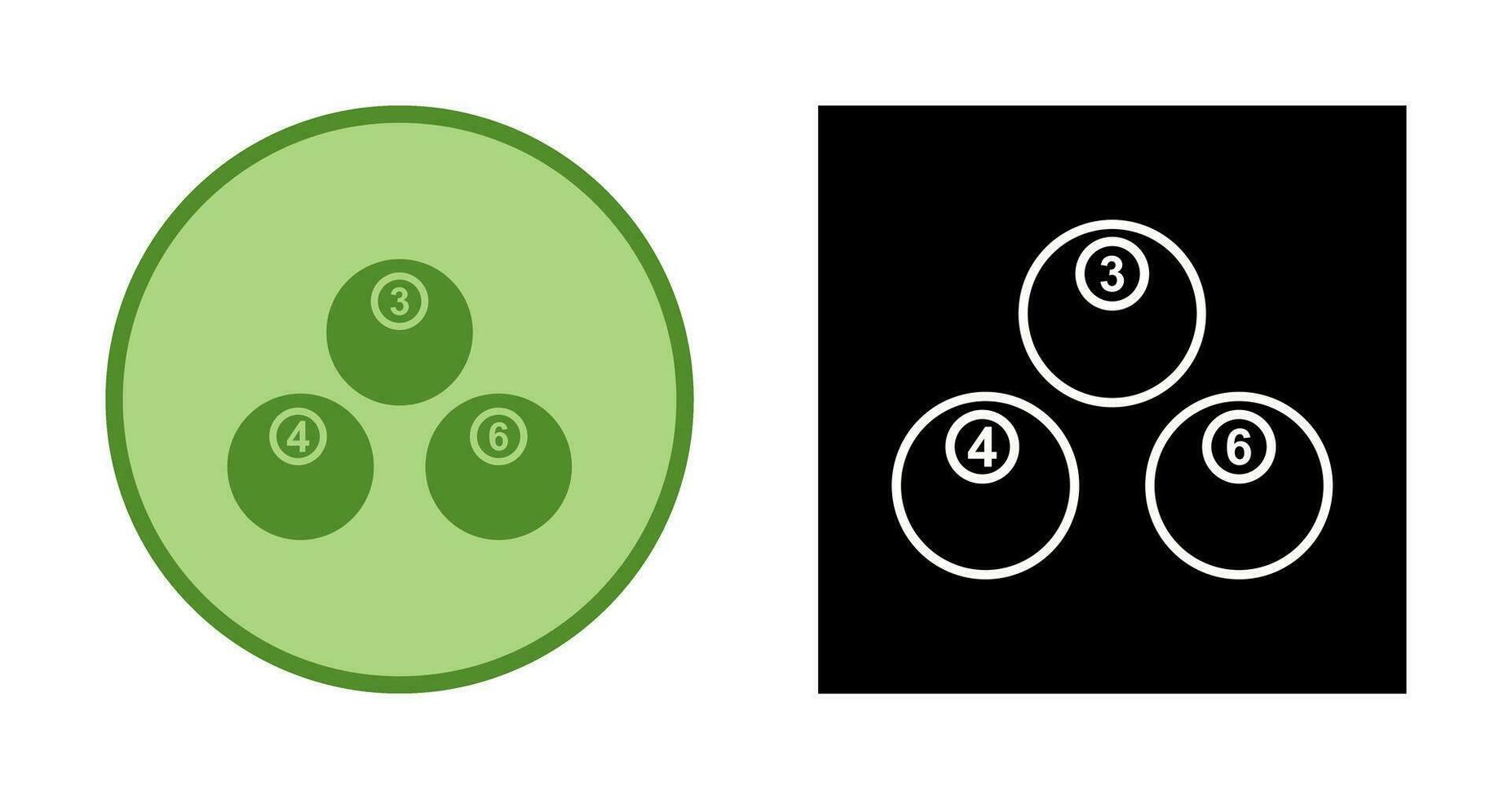 Unique Snooker Balls Vector Icon